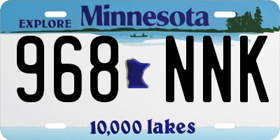 MN license plate 968NNK