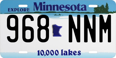 MN license plate 968NNM