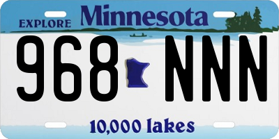 MN license plate 968NNN