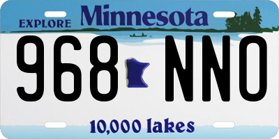 MN license plate 968NNO