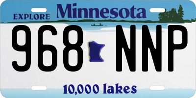MN license plate 968NNP