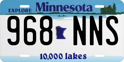 MN license plate 968NNS