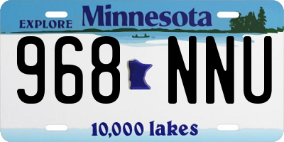 MN license plate 968NNU