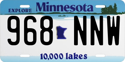 MN license plate 968NNW