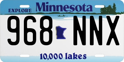 MN license plate 968NNX