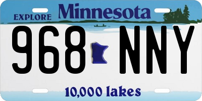 MN license plate 968NNY