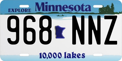 MN license plate 968NNZ