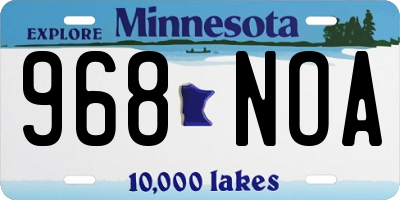 MN license plate 968NOA