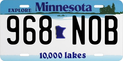 MN license plate 968NOB