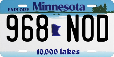 MN license plate 968NOD
