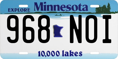 MN license plate 968NOI