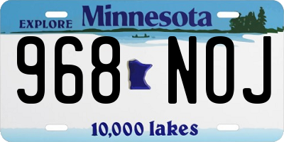 MN license plate 968NOJ