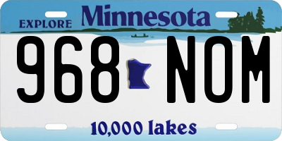 MN license plate 968NOM