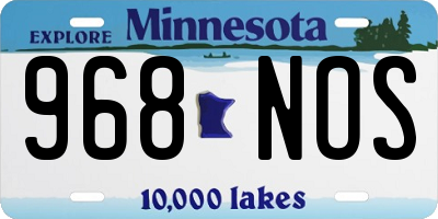 MN license plate 968NOS