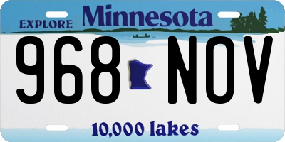 MN license plate 968NOV