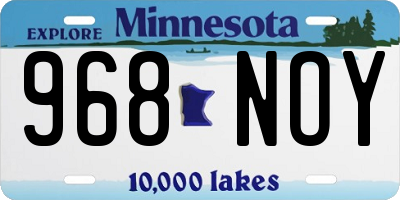 MN license plate 968NOY