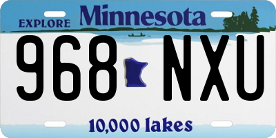 MN license plate 968NXU