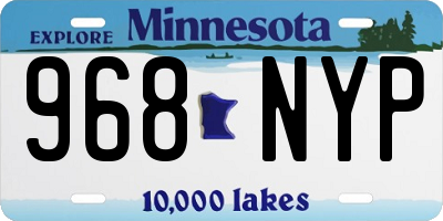 MN license plate 968NYP