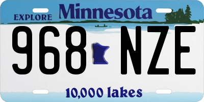 MN license plate 968NZE