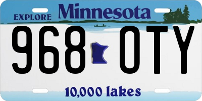 MN license plate 968OTY