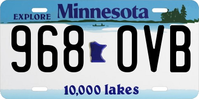 MN license plate 968OVB