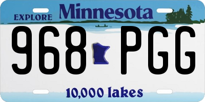 MN license plate 968PGG