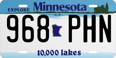 MN license plate 968PHN