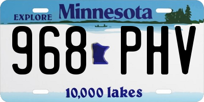 MN license plate 968PHV