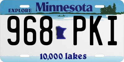 MN license plate 968PKI