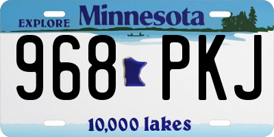MN license plate 968PKJ