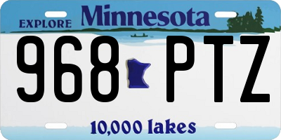 MN license plate 968PTZ