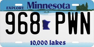 MN license plate 968PWN