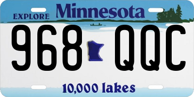 MN license plate 968QQC