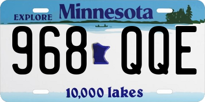 MN license plate 968QQE