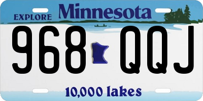MN license plate 968QQJ