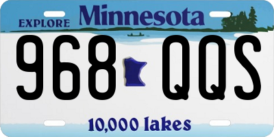 MN license plate 968QQS
