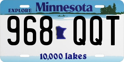 MN license plate 968QQT