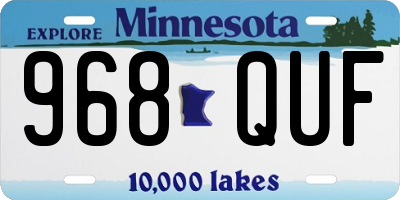 MN license plate 968QUF