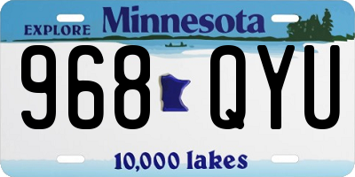 MN license plate 968QYU