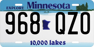 MN license plate 968QZO