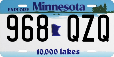 MN license plate 968QZQ