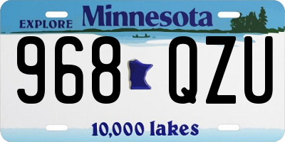 MN license plate 968QZU