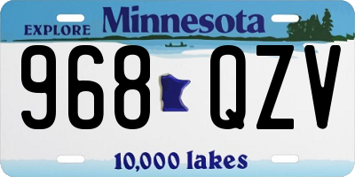 MN license plate 968QZV