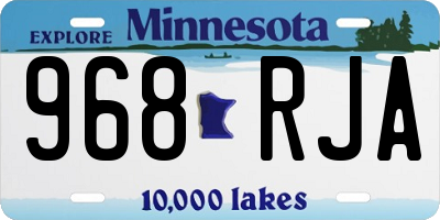 MN license plate 968RJA