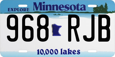 MN license plate 968RJB