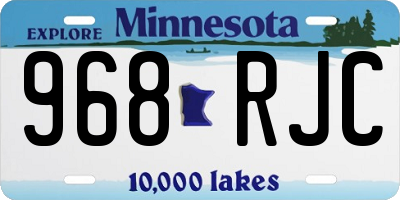 MN license plate 968RJC