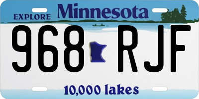 MN license plate 968RJF