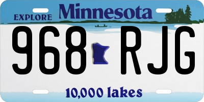 MN license plate 968RJG