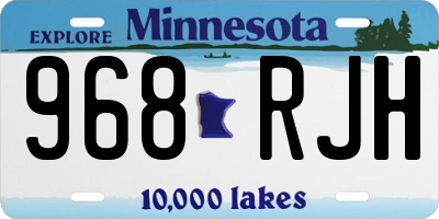 MN license plate 968RJH