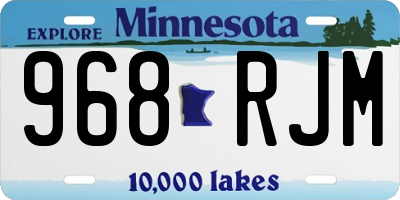 MN license plate 968RJM